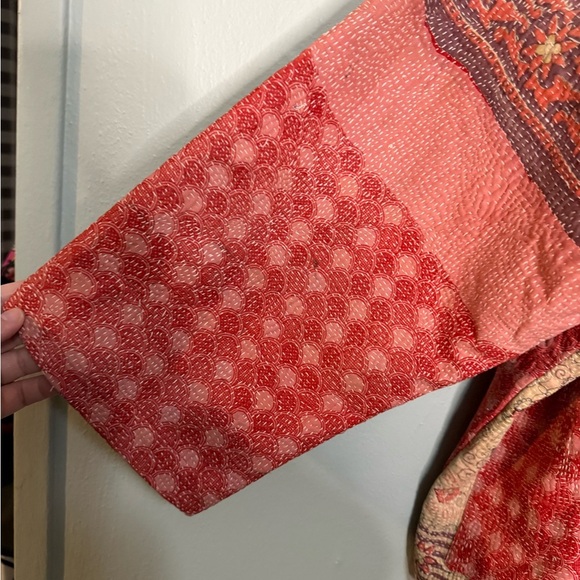 NWT Circa 26 By Skippy Cotton patchwork oversized quilted boho open front jacket - Picture 7 of 10